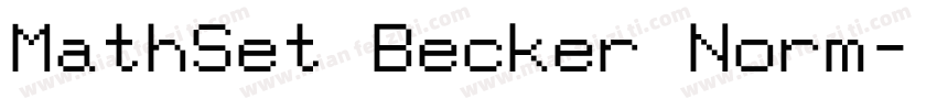 MathSet Becker Norm字体转换